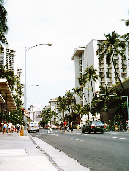 Hawaii La 香港アンド東京 １９８３年のワイキキ カラカウア通り